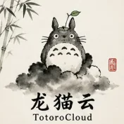 龙猫云品牌插画，线稿风格